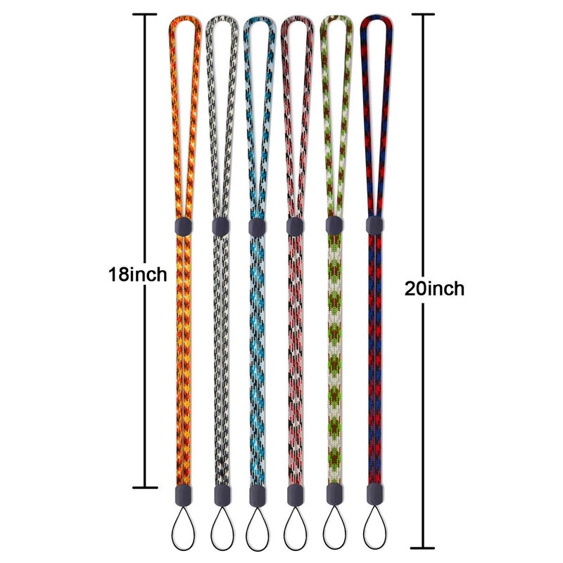 Foshine 6 Pack Adjustable Lanyard 6 Colors Neck Lanyards Straps Long For Pen ID Badge Holder Keys Office Cute Cruise Colourful - Image 5